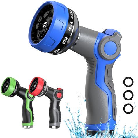 Amazon.com: Hose Nozzle 10 Adjustable Patterns Garden Hose Nozzle ...