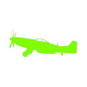 Buy RDW P-51 Mustang Sticker - Decal - Die Cut - WWII Type 1 - Lime ...