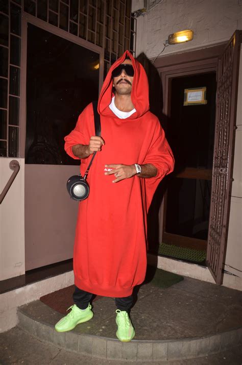 Ranveer Singh Wore A Huge Red Almost Gods Hoodie