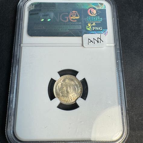 1891 CS Denmark 10 Ore silver, Christian IX, NGC MS-64 🇩🇰 – Harry's ...