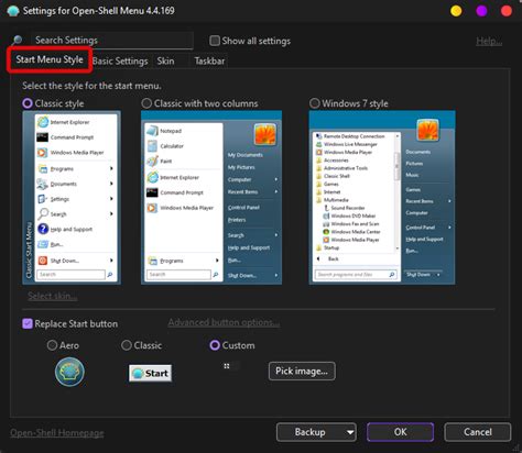 Open Shell Windows 11 Skin 的图像结果