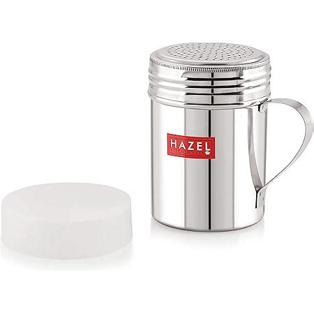 Buy HAZEL Stainless Steel Powder Shaker and Plastic Lid Cap|Dredger ...