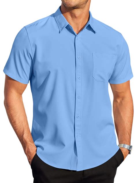 Gents Bliss Short Sleeve Dress Shirts for Men, Regular Fit, Solid ...