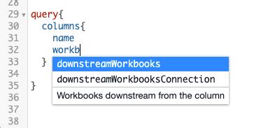 Tableau Metadata API 的图像结果