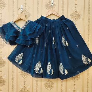 om guru creation Girls Lehenga Choli Western Wear Embroidered Lehenga ...
