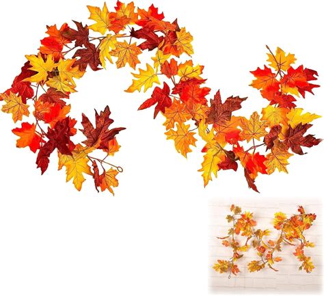 Artificial Autumn Maple Leaves Garland Autumn Decor, Fall Leaves ...