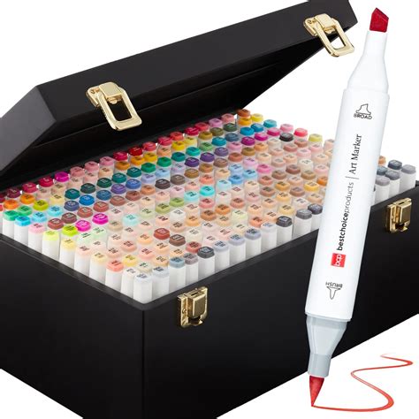 Best Choice Products Set of 228 Alcohol-Based Markers, Dual-Tipped ...