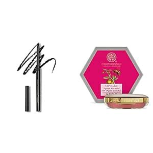 Forest Essentials Charcoal Black Gulaab Khaas Kajal 0.30g & Forest ...