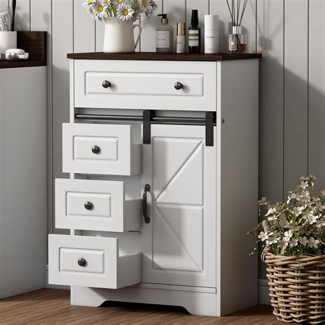 Amazon.com: Bathroom Storage Cabinet, 32" Farmhouse Bathroom Floor ...