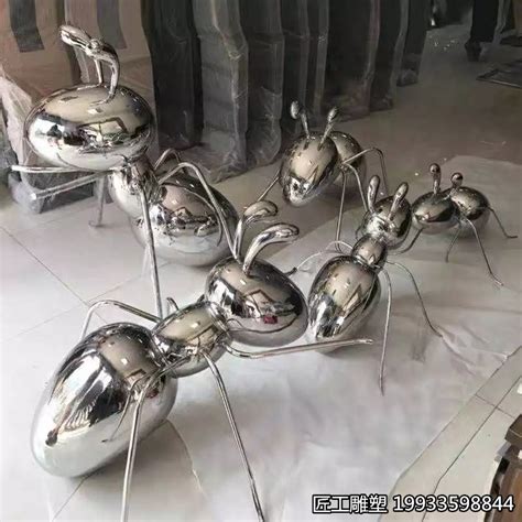白钢蚂蚁雕塑 不锈钢动物雕塑_白钢_河北匠工雕塑有限公司