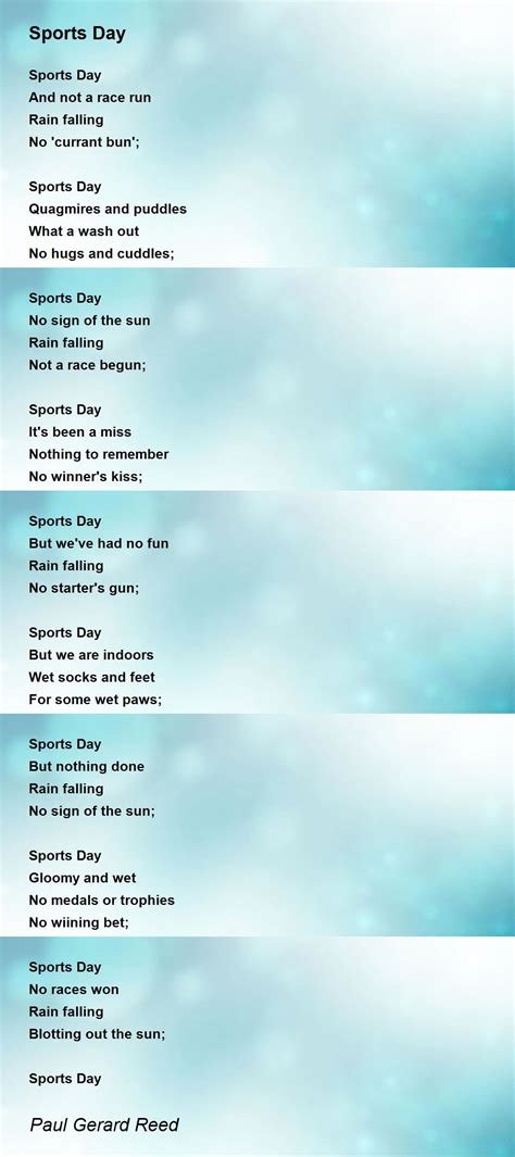 Ballad Poems About Sports
