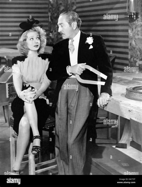 Martha Scott, Adolphe Menjou, on-set of the Film, "Hi Diddle Diddle ...