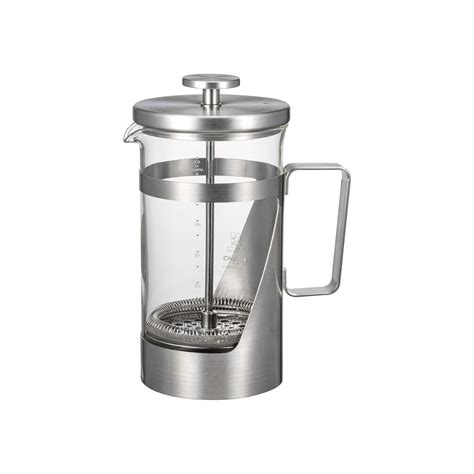 HARIO THSV-4-HSV Hairline Silver Pressed Coffee, Heat Resistant Glass ...