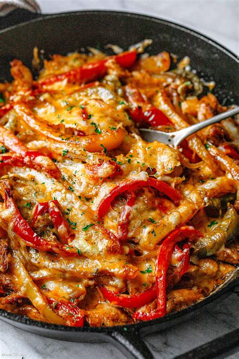Cheesy Fajita Chicken Bake Recipe - Baked Fajita Chicken Recipe ...