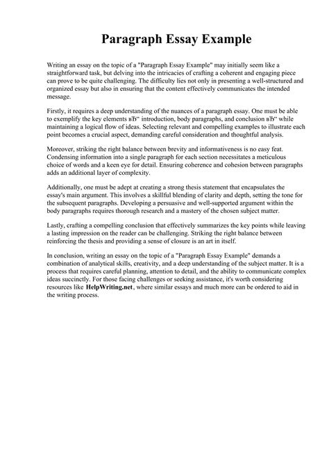 Image result for Example of Paragraph Writing