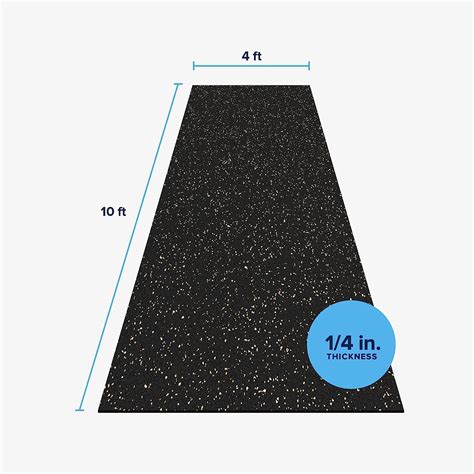 IncStores 14″ Thick Tough Rubber Flooring Roll Flexible Recycled Rubber ...