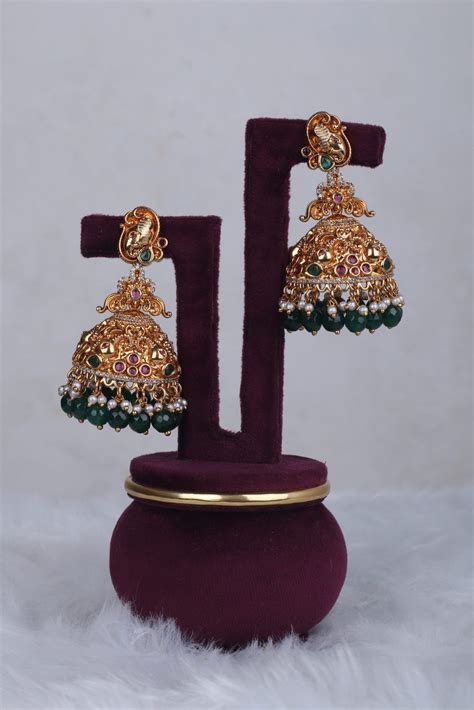 Handcrafted Nakshi Bridal Jhumkas – Paanchajanya Jewels