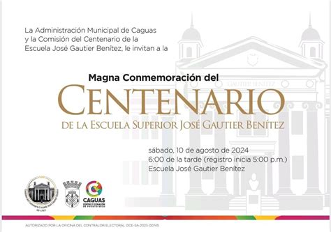 Magna Celebración del Centenario de la Escuela Superior José Gautier ...