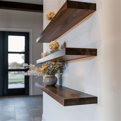 Walnut Floating Shelves, Custom Dark Wood Shelf, Espresso Wood ...