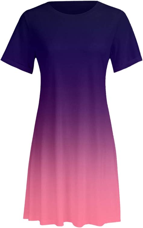 Buy Women's Spring Dresses Fashion 2023 Casual Short Sleeve Solid Loose ...