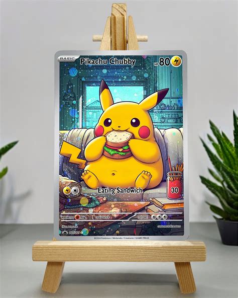 POKEMON Custom Card Pikachu Chubby Gx Cosmo Holo! - Etsy