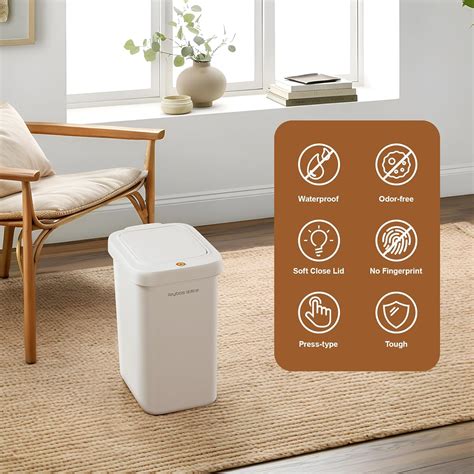 JOYBOS Small Trash Can with Lid for Bathroom, 3 India | Ubuy