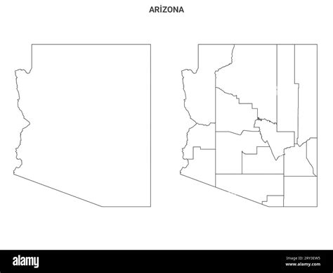 Map of arizona state hi-res stock photography and images - Alamy