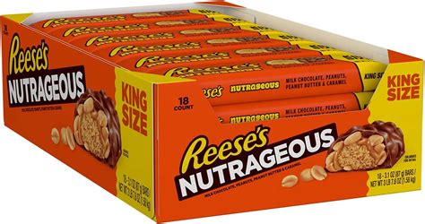 Amazon.com : REESE'S NUTRAGEOUS Peanut Butter Caramel Peanut King Size ...