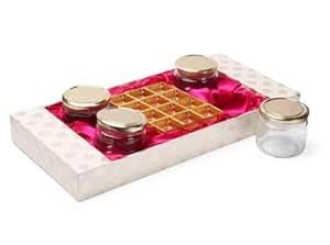 Decorative Multipurpose Gift Hamper 4 Empty Container Jar 12 pcs Cavity ...