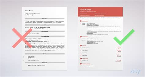 High School Student Resume Template & Examples
