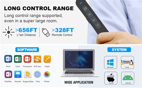 PRUTHVIK Premium Laser Presenter, Restar 2.4GHz Wireless USB Wireless ...