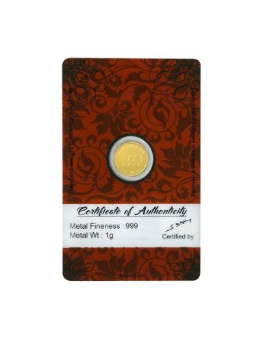 BRPL Bangalore Refinery Rose Gold Coin Of 1 Grams in 24 Karat 999 ...