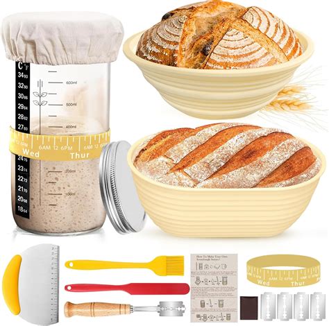 Amazon.com: Sourdough Starter kit Bread Baking Supplies,34oz Sourdough ...