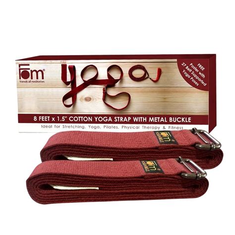 FOM (Friends of Meditation) Yoga Belt- Best for Daily Stretching, Yoga ...