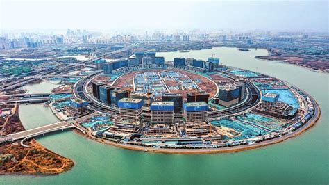 郑州市郑东新区龙湖金融岛工程建设顺利进行-大河网