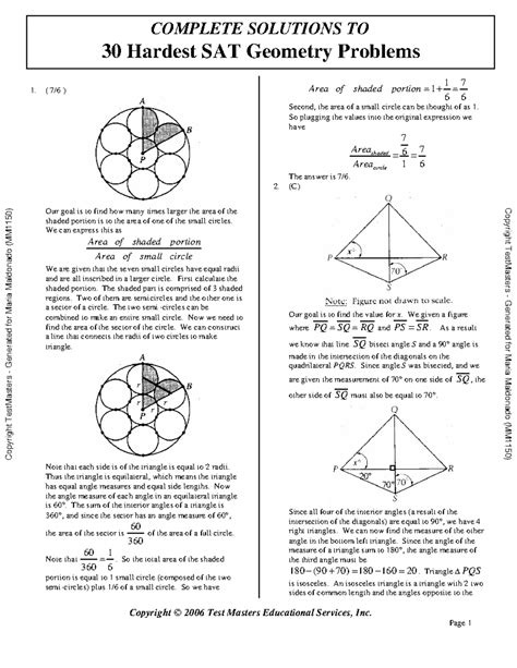 Solutions - Hardest Geometry Problems - COMPLETE SOLUTIONS TO 30 ...