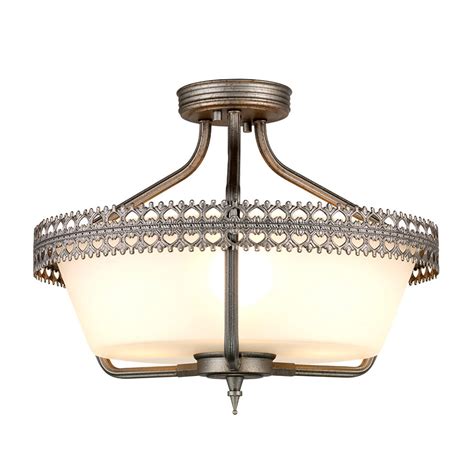 Crown semi-flush ceiling light | Lights.co.uk