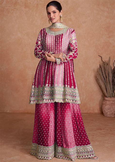 Heavy Embroidered Stitched Sharara Suit Set With Dupatta – urban-trend ...
