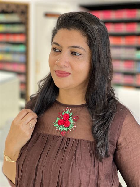 Hand Embroidery Highlighted A-Line Chanderi Silk Kurta | DN774 – Aham ...