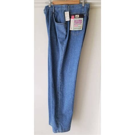 LEE Vintage 90s Denim Jeans Pleated Tapered Ankle Mom Jeans Size 16 ...