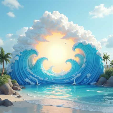 Serene Seaside Mental Health Awareness Installation | Stable Diffusion ...