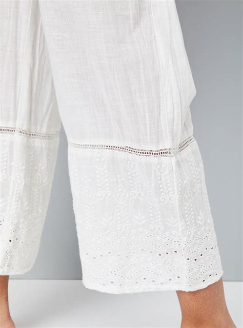 Buy Women Schiffili Embroidered Hem Palazzos Online at just Rs. 599.0 ...