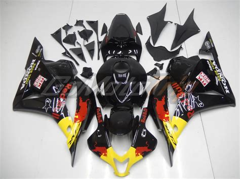 Best 2009-2012 Honda CBR600RR Black RedBull Fairing - GoMotoTrip
