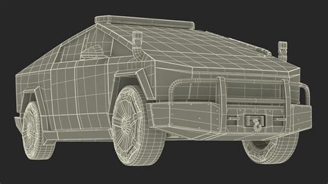3D Tesla Cybertruck Police Patrol Vehicle model | 3D Molier International