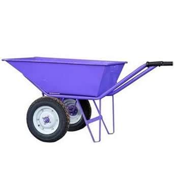 R R Engineering Double Wheel Berrow Trolley (Blue) : Amazon.in ...