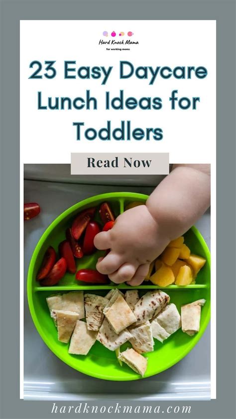 23 Easy Daycare Lunch Ideas for Toddlers in 2025 | Daycare lunch ideas ...