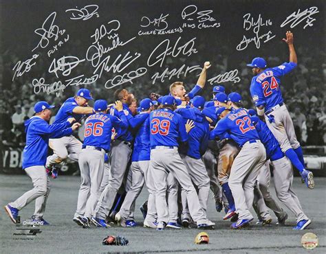 2016 Chicago Cubs Team Signed Chicago Cubs 2016 World Series ...