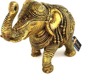 HanDecor by Two Moustaches Brass Ethnic Indian Handcrafted Elephant ...
