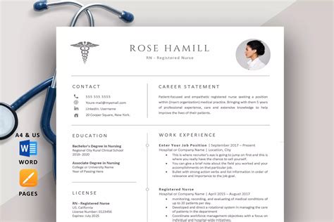New Grad Nurse Resume Template - New Grad Nursing Resume Example ...