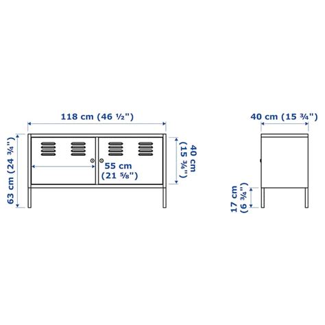 IKEA PS cabinet, white, 119x63 cm (467/8x243/4") - IKEA